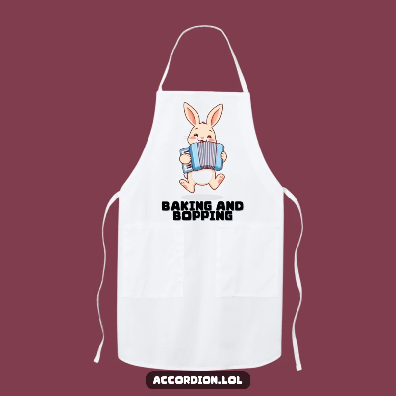 Funny Bunny Accordion Apron: Hopping Chef Bunny, Humorous Kitchen Accessory