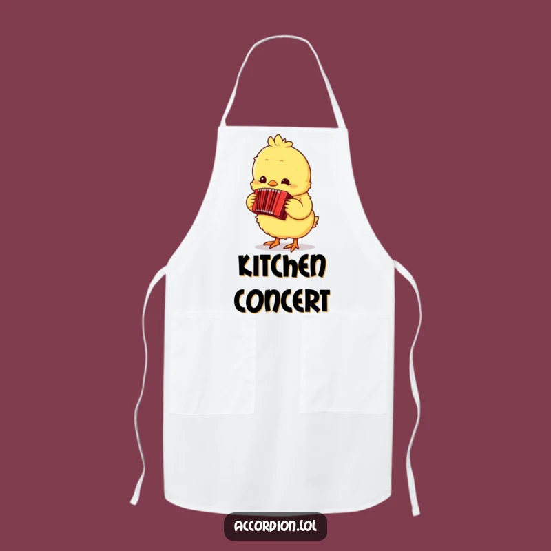 Funny Chick Accordion Apron: Cook Up Fun with a Happy Musician Chick