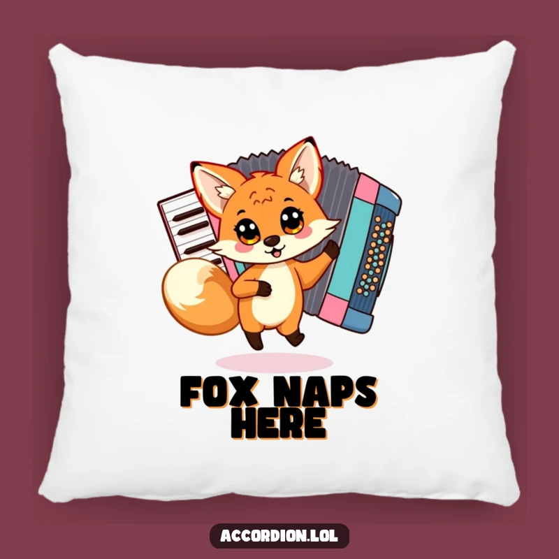 Funny Fox Accordion Pillow: Cuddle Up with Musical Merriment