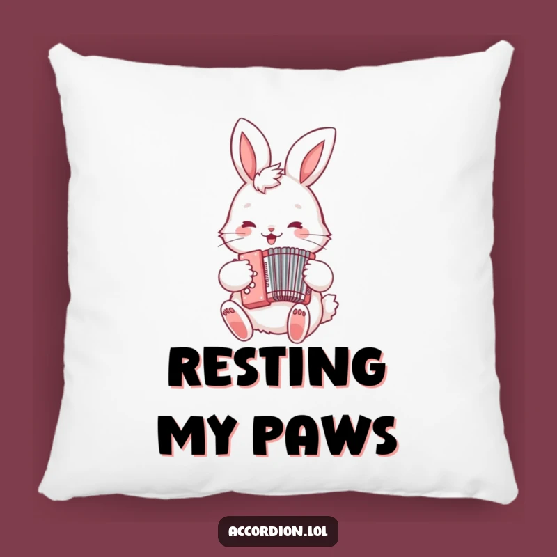 Funny Bunny Accordion Pillow: Cozy Comfort with a Musical Twist