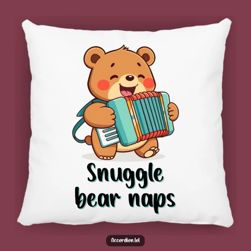 Funny Bear Accordion Pillow: Cuddle Up with Musical Merriment