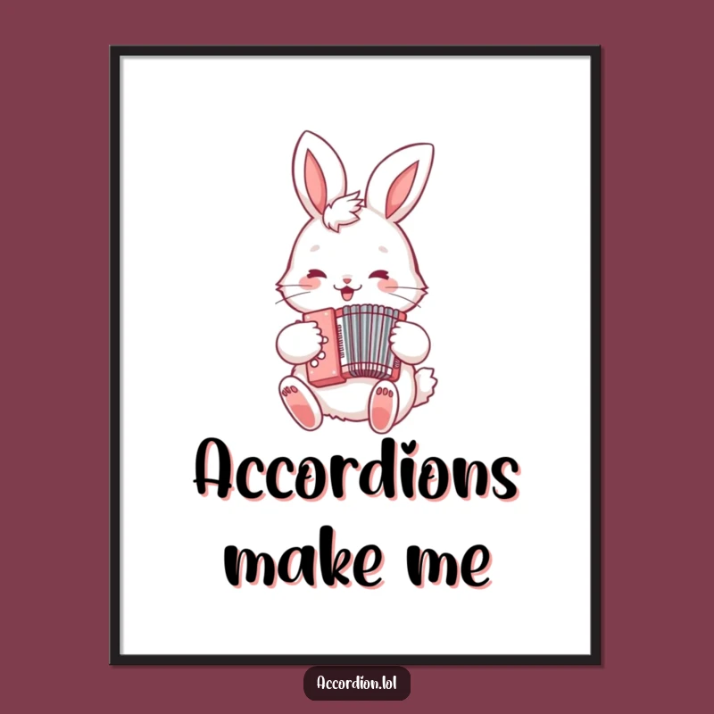 Funny Bunny Accordion Digital Art: Instant Joy for Your Walls