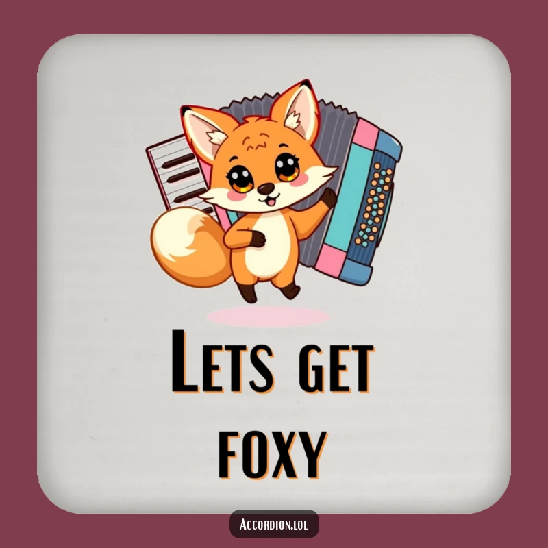 Funny Fox Accordion Coaster: Protect Surfaces with Playful Music
