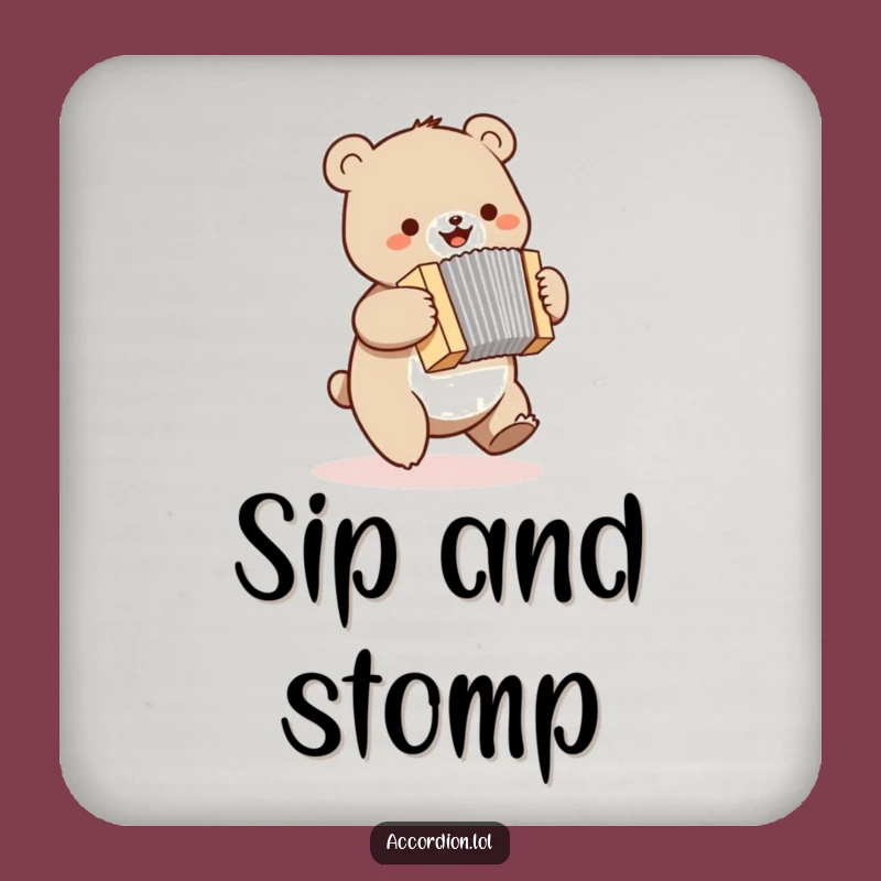 Funny Bear Accordion Coaster: Bouncing Bear Music Saver, Humorous Tabletop Gift