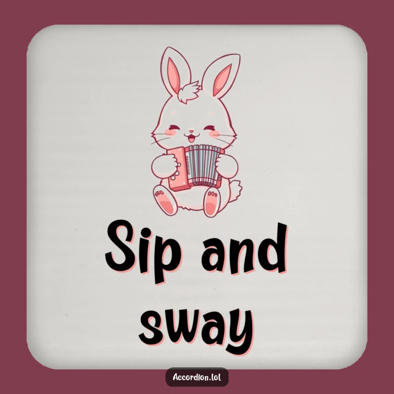 Funny Bunny Accordion Coaster: Protect Surfaces with Musical Fun