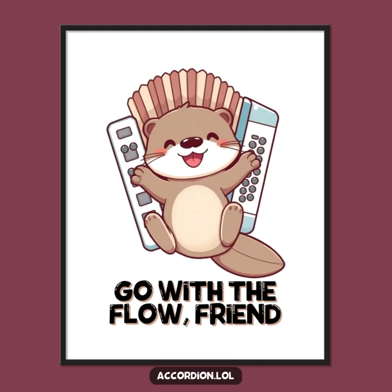 Free Printable Otter Accordion Wall Art - Whimsical Slide Downloadable Decor!