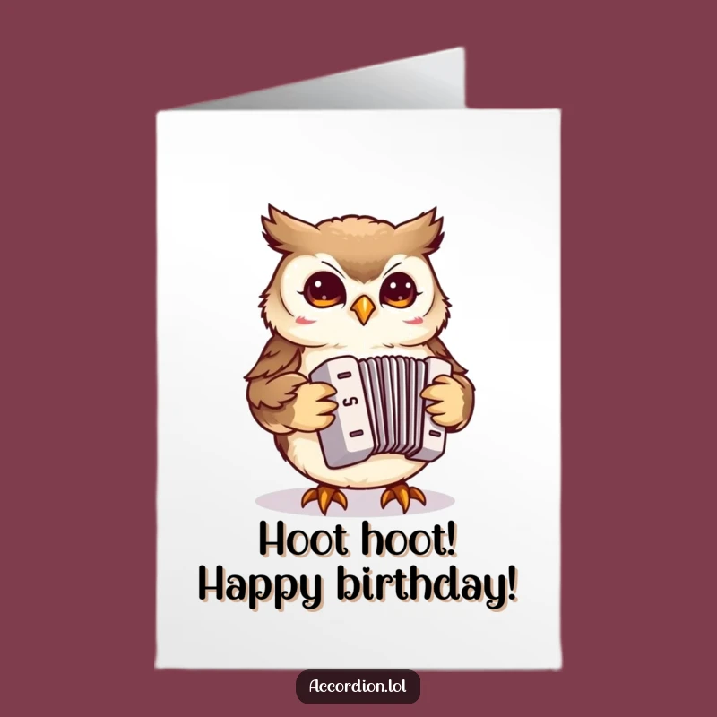 Free Printable Owl Accordion Birthday Card - Hoot-tastic Fun Downloadable Gift!