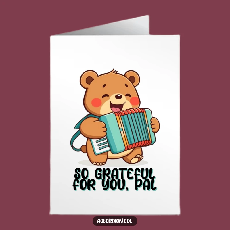 Free Printable Bear Accordion Thank You Card - Grateful Grooves Downloadable Greeting!