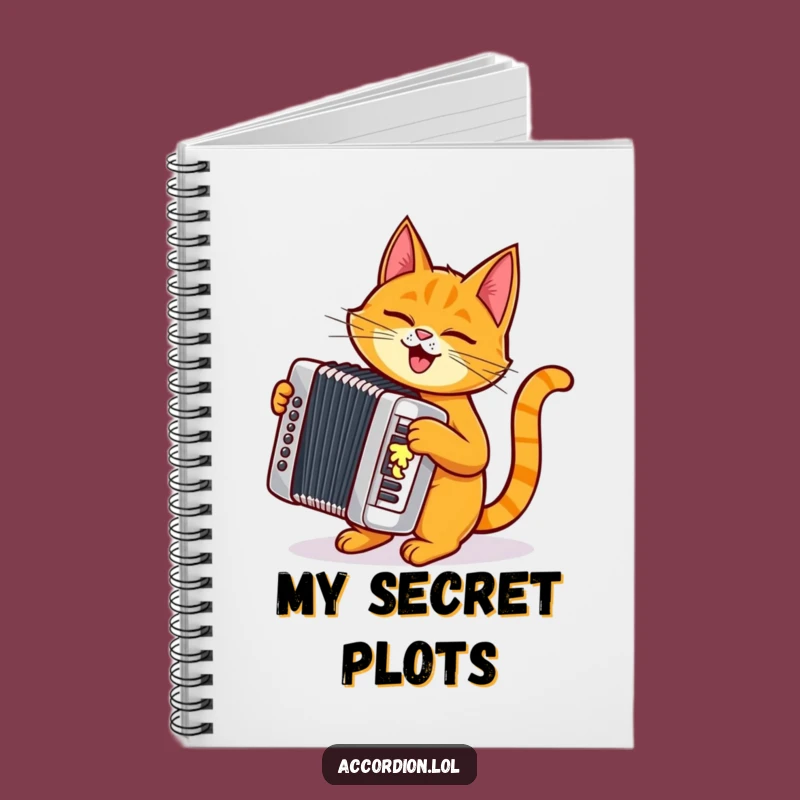 Funny Cat Accordion Notebook: Jot Down Ideas with a Mischievous Orange Cat