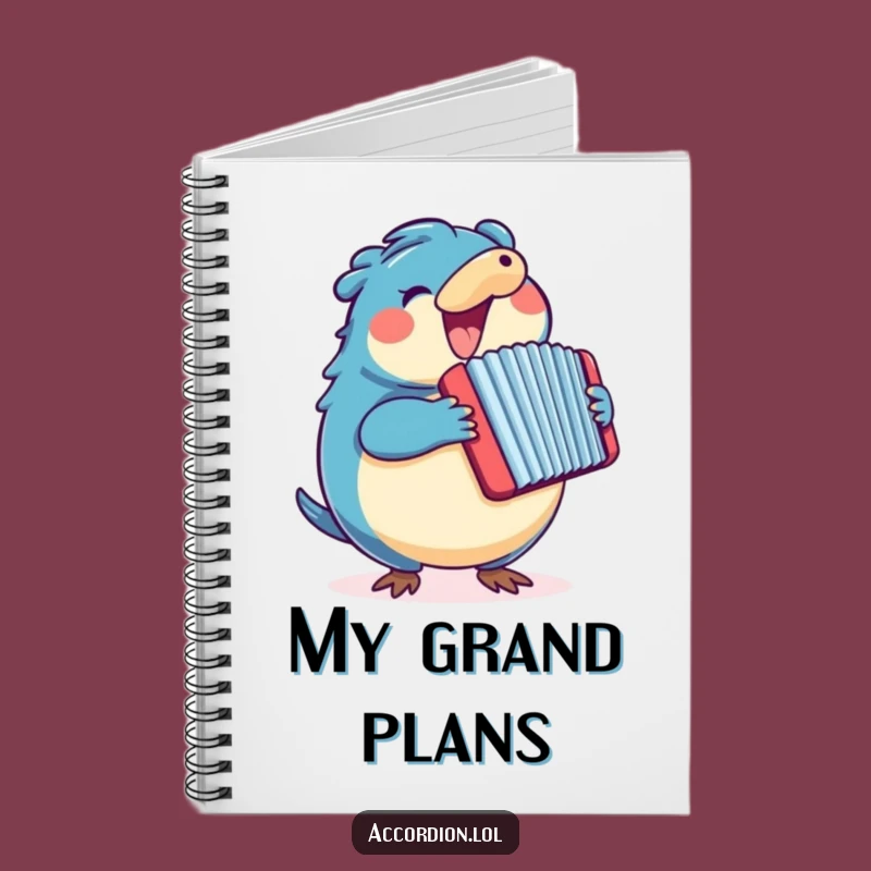 Funny Platypus Accordion Notebook: Jot Down Ideas with a Musical Blue Platypus