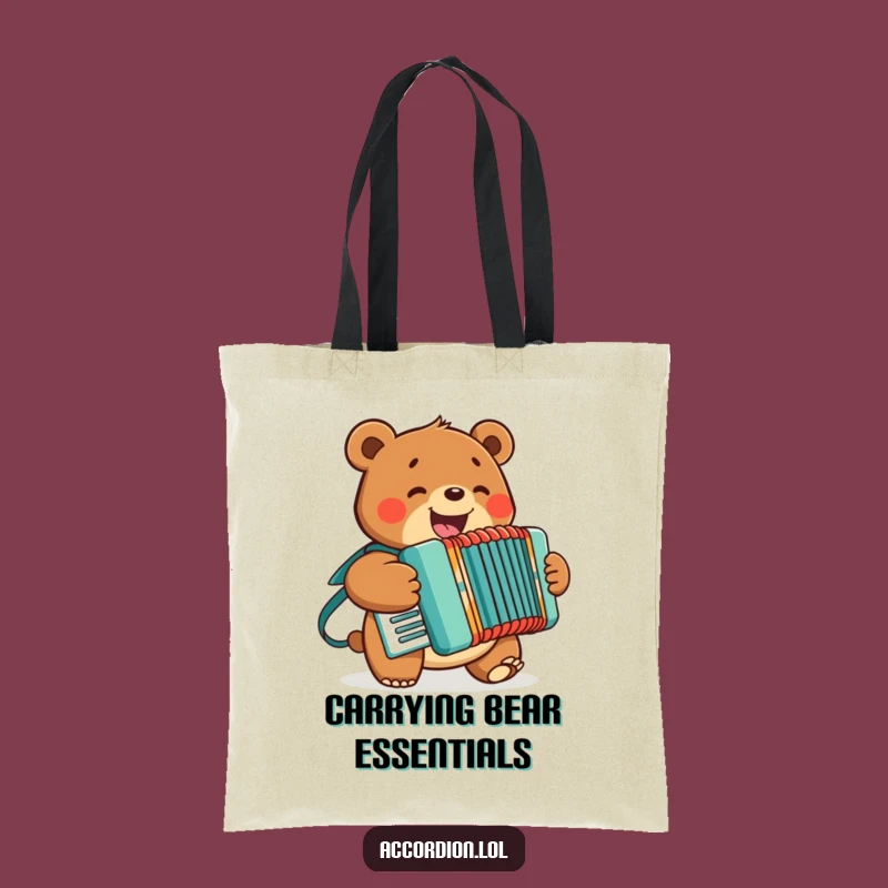 Funny Bear Accordion Tote Bag: Carry Your Tunes with Glee