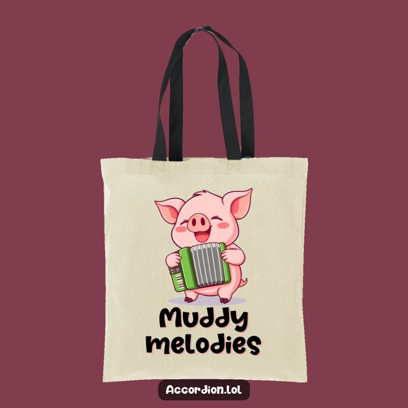 Funny Pig Accordion Tote Bag: Carry Your Fun with a Playful Pink Pig